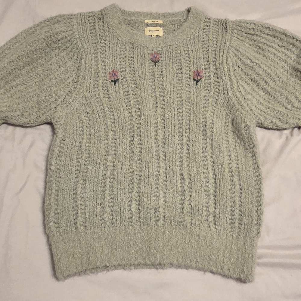 Bellerose Short Sleeve Knit Sweater Green